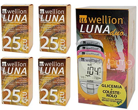 BUYFARMA PROMO PACK - 4X Wellion Luna - 100 Strisce Reattive + Kit Strumento in OMAGGIO