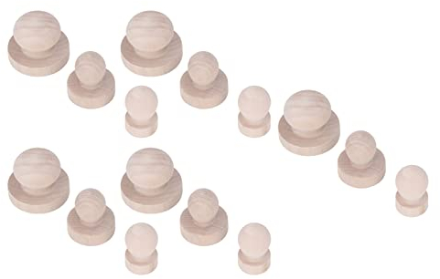 AMONIDA Stempelhalter aus Holz, Glätten 3 Größen Stempelhalter 15 Stück Zum Basteln