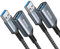 NIMASO Cable Alargador USB 3.0 A Macho a Hembra 2 Piezas 2M, USB Extension Cable con Transmisión Ultrarrápida de 5 Gbps para Lector de tarjetas, Cámara, Disco Duro Externo, Impresora, Ratón, Teclado