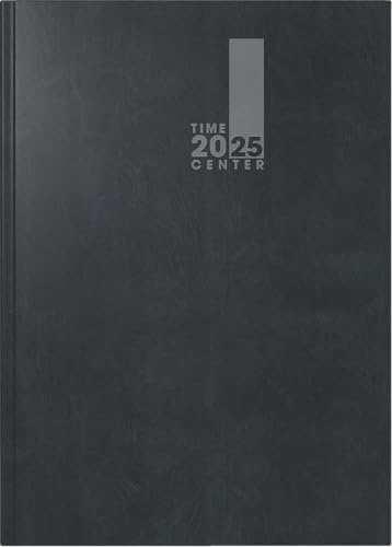 BRUNNEN Bokkalender TimeCenter Modell 725 (2025), 2 sidor = 1 vecka, A5, 352 sidor, baladkinband, svart