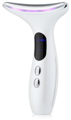 Face Massager,Anti-Wrinkle Face Device,Portable Skin Tightening Beauty Toning Device with 45 ±5°C Heat and 4 Massage Modes for SkinTightening & Neck Lifting EMS Massage Face Toning Firming for (White)