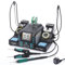 YIHUA 982D-III Estacion de soldadura de precisión 2-EN-1 con soldador de estaño C210 y sistema de puntas de pinzas calientes C120 para retrabajo SMD, microsoldadura, kit de soldador estaño profesional