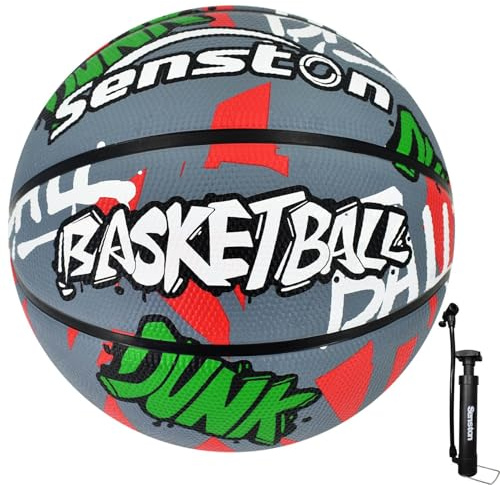 Senston Balón de Baloncesto Oficial Tamaño 7 Street con Bomba