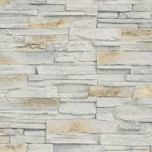 Grey Stones Wallpaper - Feature Wall - Realistic Versatile Natural - Rustic Slightly Textured - Paste The Wall
