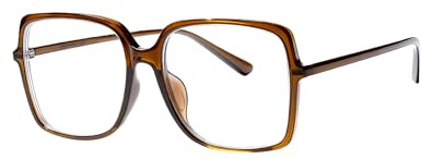 EYEGLSMST Mode Lunettes de Lecture Carrées Oversize 1.0 pour Hommes et Femmes, Large Square Lecteur Anti-Lumière Bleue, Rectangulaire Stylish Lunettes Loupe pour Prévenir la Fatigue Oculaire