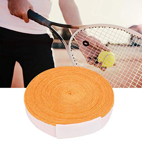 Luqeeg 10M Racket Grip Tejp, Polyester Fiber Svett Absorption Tejp, Anti Skid Wrap med Andningsbar Mjuk Handkänsla, Idealisk för Tennis, Badminton, Squash, fiskespö och Motorcykelhandtag