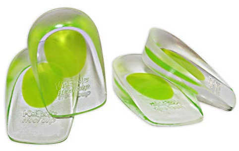 2 Pack - KidSole Shock Absorbing Lightweight Gel Heel Cups For Kid's With Sensitive Heels, Heel Spurs, Plantar Fasciitis, or Ankle Pain (Green Toddlers Size 11-2)