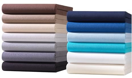 Hometex Premium Textiles Exclusive Spannbettlaken Spannbetttuch bis 25 cm Steghöhe | Bettlaken 100% Baumwolle | Extra starker Stoff 160 g/m² | Oeko-TEX® Made IN Green | 90-100x200 cm | Natur