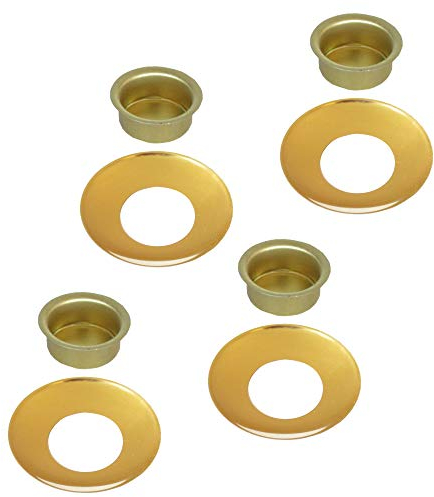 Auswahl Sorte + Menge - Kerzentülle Kerzeneinsatz Kerzenhalter Tropfenfänger aus Metall, für Baumkerzen, Puppenkerzen, Pyramidenkerzen Tafelkerzen u. Teelichter - 4 Stück Tülle + Tropfenfänger 22 mm