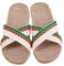 Herren Leinen Hausschuhe Sommer Pantoffeln Slides Schlappen Strandschuhe Kreuz Flache Rutschfest Slippers Indoor und Outdoor Hausschuhe Home Sandalen Schuhe Slipper Flache Flip Flop für Männer