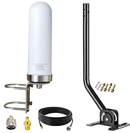 5G 4G LTE Antennas Outdoor Omni Directional Cellular 5G WiFi Antenna Long Range SMA N Male ts9 Antenna 4G LTE External Wide Band 698-6000MHz 10dBi with Cable Pole (Full Kit)