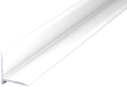 (13,83EUR/m) NALine Abschlussprofil Wand | 15 x 13 x 1180 mm | weiß Pulverbeschichtet | Innenwinkel | Fenster Balkon Abschluss | Dehnungsprofil | Sockelprofil | Wandabschlussleiste