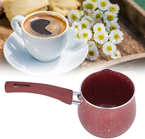 Casserole, Casserole à Lait en émail, Cafetière Antiadhésive pour Cuisinières à Gaz électriques à Induction 3,94 Pouces(Rouge)