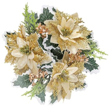 Sharplace Couronne de Bougies de Noël, décoration de Noël, décoration d'intérieur, Bougies, centres de Table, Couronne Artificielle pour Salon de Noël, Doré
