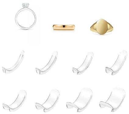 Invisible Ring Size Adjuster for Loose Rings Ring Adjuster Fit Any Rings, Assorted Sizes of Ring Sizer