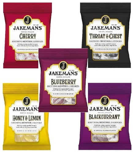 Assorted Soothing Menthol Lozenges – Individually Wrapped for Chest Congestion Relief – Menthol Tablets for Instant Throat Comfort and Soothing Relief – Pack of 5