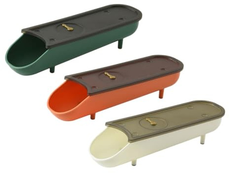 WEKADRIN Portauova Per Frigorifero 3 Pezzi Coperchio e Indicatore, Organizer Impilabile e Inclinato in Plastica Resistente Per Conservazione Sicura e Ordinata Delle Uova