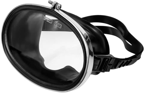 FRCOLOR Maschera da Immersione Uomo Vetro Temperato Antiappannamento e Vista , Occhiali Subacquei in Pvc e Metallo Inossidabile per Nuoto e Attività Acquatiche