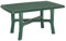 SF SAVINO FILIPPO Tavolo tavolino rettangolare in resina di plastica verde per esterno da giardino terrazzo bar sagra campeggio con foro per ombrellone