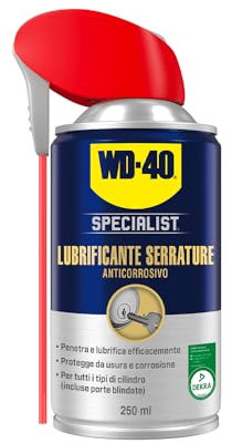 WD-40 - Specialist - Lubrificante Serrature - Anticorrosivo - Sbloccaggio immediato - Senza grasso o silicone - Per uso interno ed esterno - Ideale per serrature di casa, veicoli e mobili - 250ml