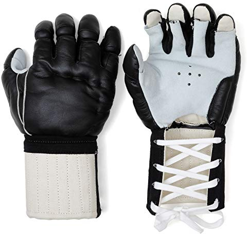 Jeet Kune Do JKD - Guantes de piel para artes marciales mixtas, talla L