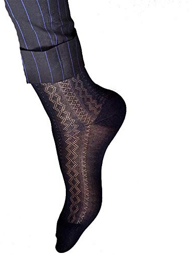 Goobester Tube Socks Male Dress Socks Gifts For Men Sheer Socks Formal Wear Suit Men Transparent Business Socks Black