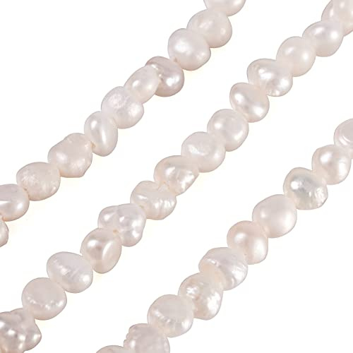 Givenny Cirka 90 st naturliga pärlpärlor strängar naturliga odlade sötvatten oregelbundna chips pärlor mellanrum för smyckestillverkning, hål: 0,2 mm