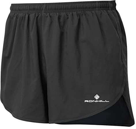 Ronhill, Men's Core Racer Short, Running, Black/Bright White, M