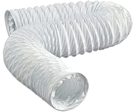 CABLEPELADO Tubo de ventilación de PVC, Conducto salida de aire, Manguera de extracción de aire, Climatización, Secadora, 3 Metros Largo x 100 mm diametro
