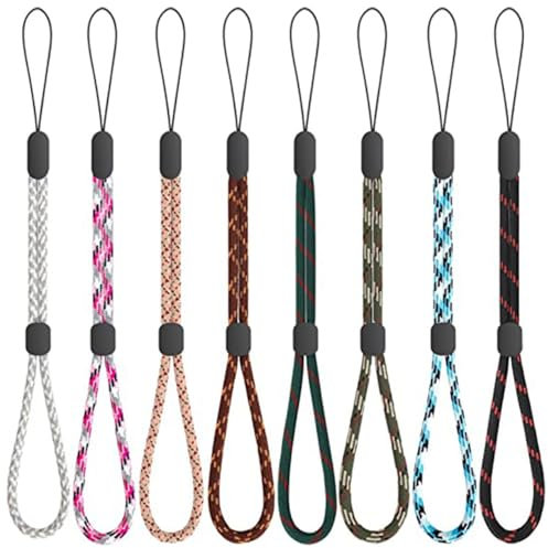 Visxcnu Cordón correa muñeca de mano,orreas de Muñeca Cámara Cordón de mano con correa para la muñeca Lanyard Finger Strap para Todo 8Pcs correas de muñeca Celulares unidad flash USB Mp3 Mp4