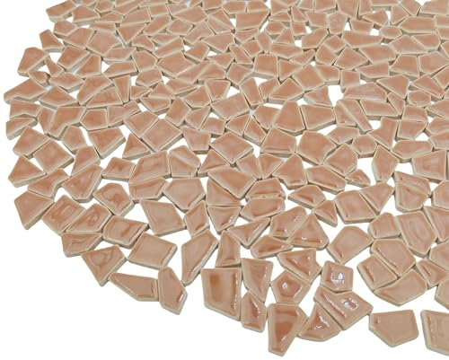 500 g di tessere di mosaico in ceramica irregolari, 0,5–2 cm, piccoli pezzi di mosaico, pietre per creazione di mosaici fai da te, artigianato, hobby, arte, decorazione della casa, decorazione murale