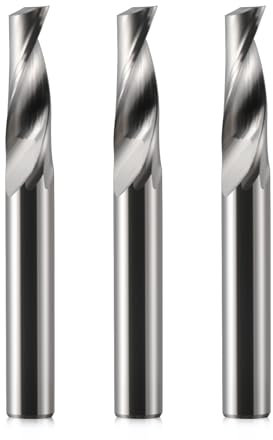 EU_HOZLY - Fresa de 6 mm de vástago único CNC para mango de aluminio de 6 mm, longitud de corte de 17 mm, longitud total de 50 mm, fresadora CNC de aluminio, fresadora CNC, 3 unidades (6 x 17 x 50)