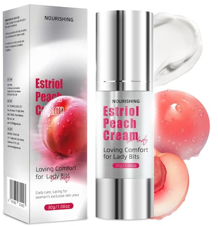 Intimate Moisturising Cream for Women– Natural Peach Scent Formula – Menopause Relief for Vaginal Dryness & Itch – 30ml Bottle (Lasts 2 Months)