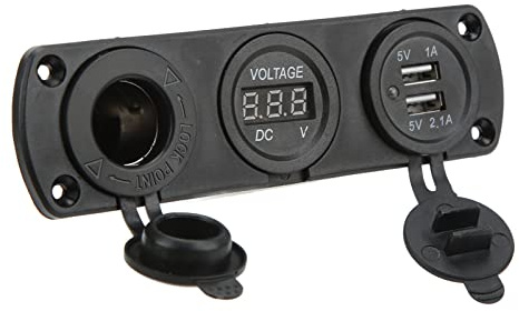 UPALDHOU Pannello Presa Caricabatterie con Doppia Presa USB per Camion, Adatto per Protezione da Scarica Eccessiva, Yacht da 12-24 V