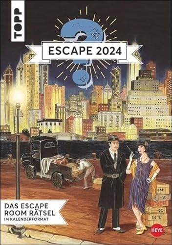Escape Adventures Wochenplaner 2024. Wand-Kalender zum Eintragen. Escape Room Rätsel-Kalender 2024 mit spannenden Spielen für jede Woche. 25 x 35,5 cm. Hochformat.