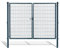 Doppelflügeltore für Stabmattenzaun, grün oder anthrazit, verschiedene Höhen wählbar - inklusive Pfosten und passenden Anschlussstücken (Doppeltor H 200 x B 300 cm, anthrazit)