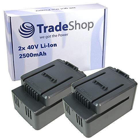 2X Li-Ion Ersatz Akku 40V 2500mAh 100Wh für Worx WG268 WG268E WG568 WG568E WG168 WG168E WG368 WG368E WG770 WG770E WG776 WG776E ersetzt WA3536 WA3734