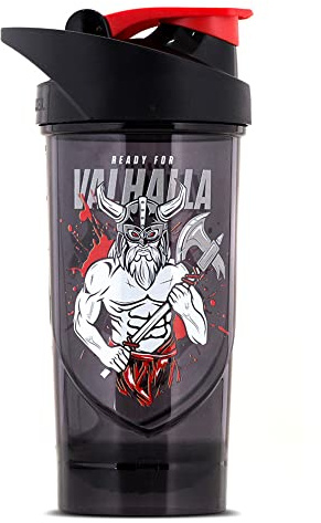 Shieldmixer Hero Pro Classic Shaker for Whey Protein Shakes and Pre Workout, BPA Free, 700 ml, Viking, SHM00090, Black