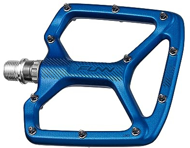 Funn Python Flache Fahrradpedale - Breite Plattform-Fahrradpedale für BMX/MTB Mountainbike, 9/16-Zoll CrMo-Achse (Blau)