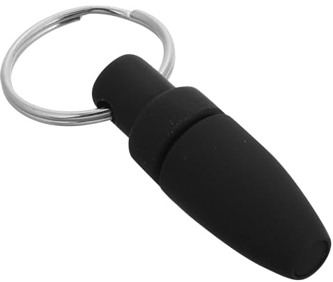 Abaodam Perforatrice à Cigares Outil de Précision Portable en Acier Inoxydable Porte-clés Noir pour Usage Extérieur et Voyage