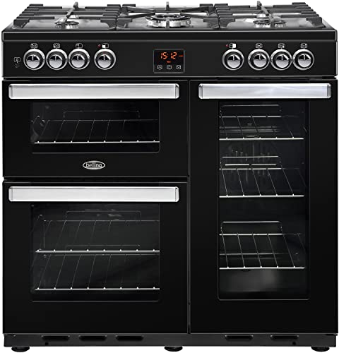 Belling Cookcentre 90DFT 90cm Dual Fuel Range Cooker - Black