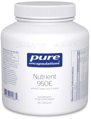 Pure Encapsulations Nutrient 950E Without Cu, Fe and Iodine - Multivitamin with Vitamins A, C, D, B1, B2, B3, B5, B6, Biotin, Calcium, Magnesium, Folate, Selenium & Zinc - 180 Capsules