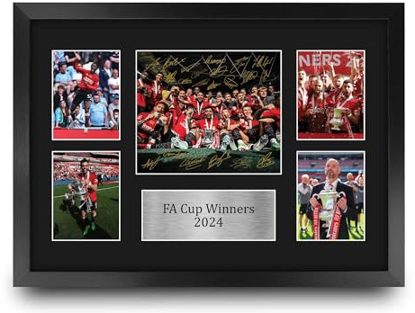 HWC Trading FA Cup Winners 2024 Printed Memorabilia Signed Autograph Photograph Display for Football Fans and Supporters - A3 Framed