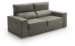 Velare | Sofa Reclinable Alice | Desenfundable | Transpirable | Tela Antimanchas | 2 Plazas | Gris Oscuro
