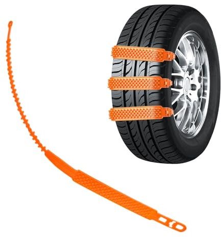 Schneeketten, 6 Stück Schneeketten für Reifenbreite, Anfahrhilfe Anti-Rutsch Ketten, Notfallzugketten für die meisten PKW/SUV/LKW