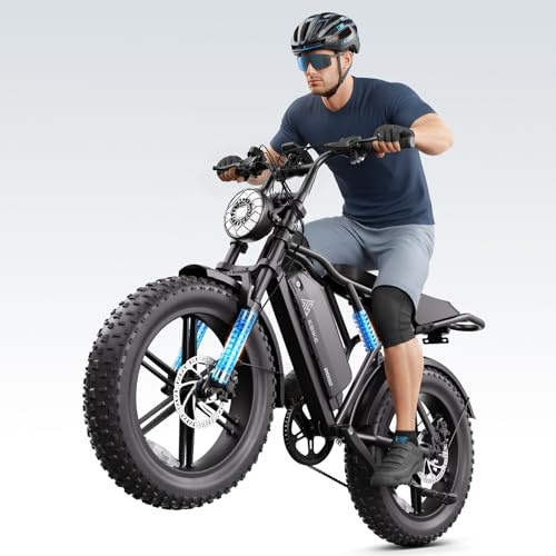 TST Electric Bike for Adults, 1500W Peak Motor Ebike, 20 x 4.0 Fat Tire E Bike, 48V 15Ah Removable Battery, Dual Suspension & Disc Brakes, LCD & APP Control, UL 2849, for Commuting Off-Road