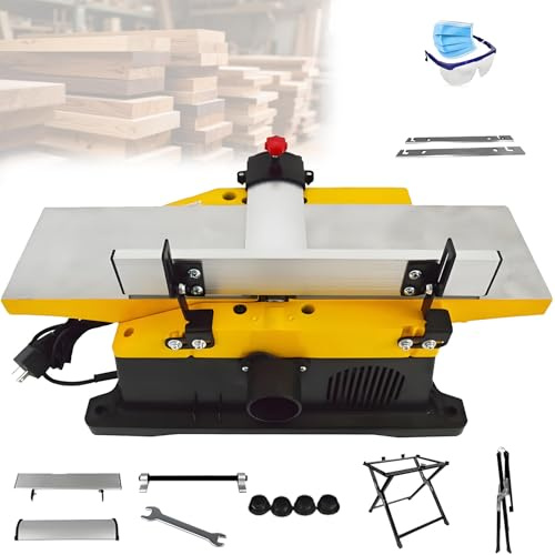 Pnpaea Multifunctional Jointers Woodworking,1800W Benchtop Planer,Desktop Wood Planer,12000R/Min for Wood Cutting Thickness Planer(FoldingStand)