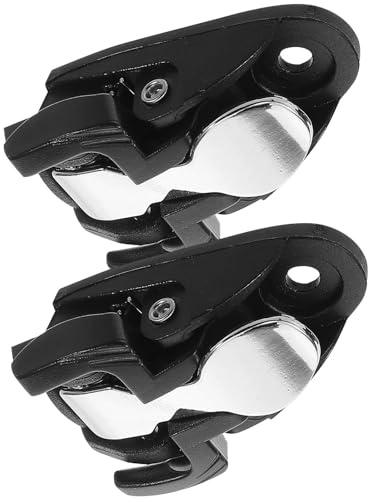 Homoyoyo Lot de 2 Boucles de Remplacement Noires et Argentées pour Patins à roulettes et Rollers, Accessoires de Fixation Universels, Réglage Facile et Maintien Sécurisé pour Réparation
