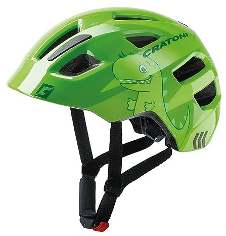 Cratoni Fahrradhelm Maxster Kid Gr. S/M 51-56cm Dino grün Glanz