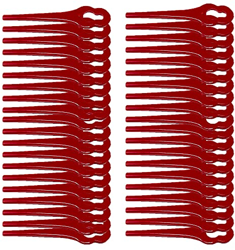 Replacement Blade 40 x Grass Trimmer Blades Suitable for Masko Battery Grass Trimmer MA-RT9000 Brush Cutter Battery Scythe Cutting Plate Trimmer Blade Nylon Blade